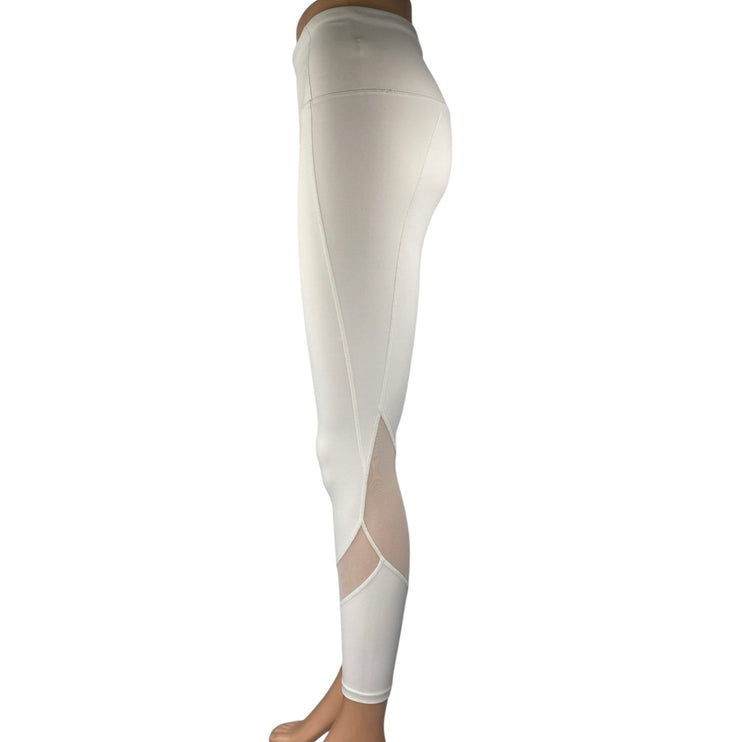 Athleta Salutation Stash White High Rise Mesh Skinny Fitness Leggings Pants XS