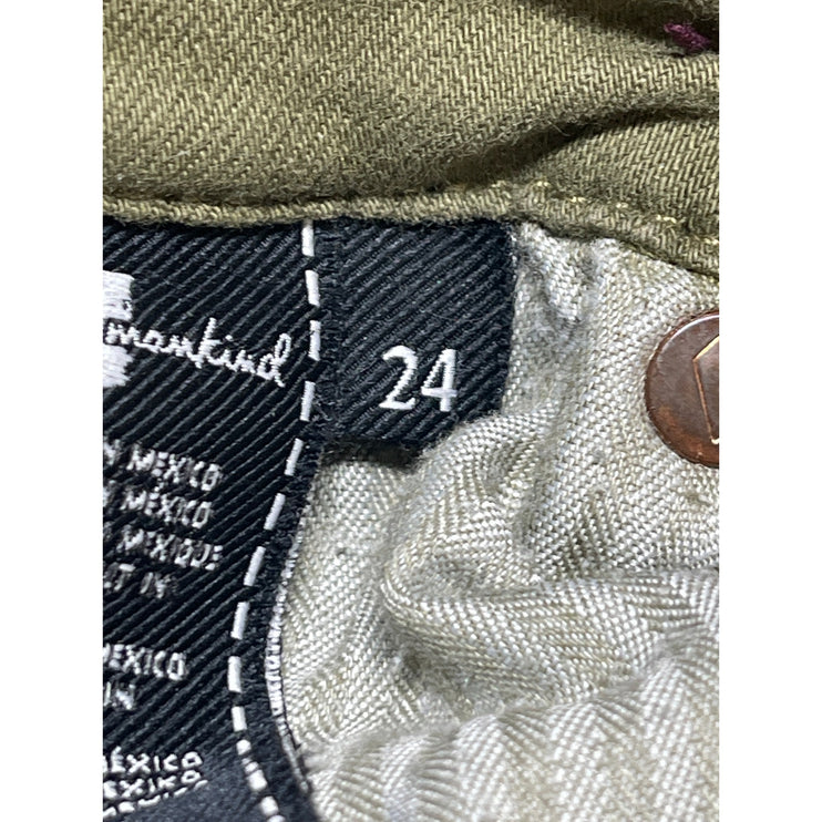 7 for All Mankind Women's Green High Rise Bootcut Flare Denim Jeans Pants Sz 24