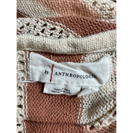 Anthropologie Womens Multicolor Striped Knit Side Tie Boho Poncho Sweater Top OS