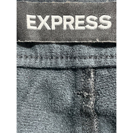 Express Women's Black Faux Vegan Leather High Rise Straight Trouser Pants Size 4