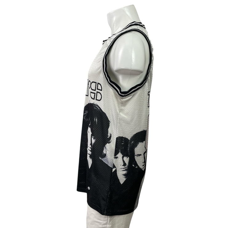 Legendary Bravado The Doors 65 Mens Black White Sleeveless Mesh Jersey Top Sz M