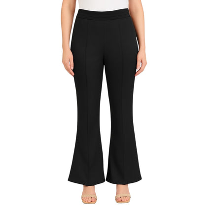 Zara Women's Black High Waisted Bootcut Flared Bell Bottom Trousers Pants Sz XL