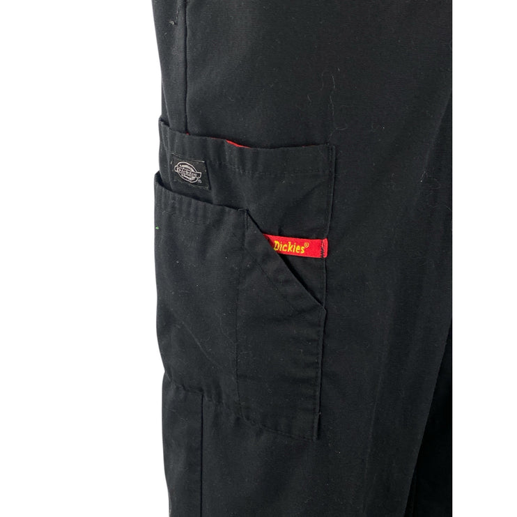 Dickies Men's Black V Neck Short Sleeve Pants Medical Nurse Scrub Set Size M
