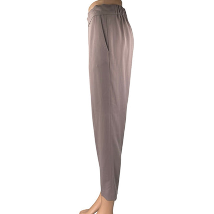 Aritzia Babaton Purple High Rise Pleated Tapered Cropped Trousers Pants Size 4