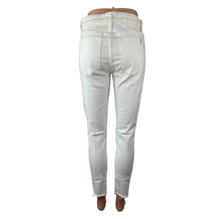 Joe's Women's White High Rise Ankle Classic Skinny Jeggings Denim Jeans Pants 28
