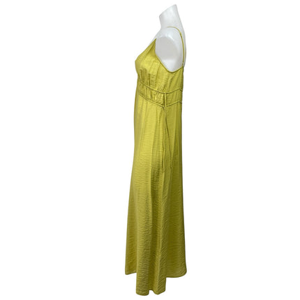 H&M Yellow Sleeveless V Neck Tie Adjustable Waist Cami Tank Midi Dress – Brie