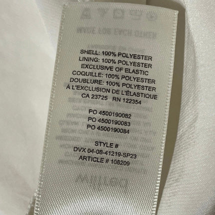 Aritzia Wilfred Saturn Womens Cream Sleeveless Satin Draped Wrap Midi Dress Sz 8