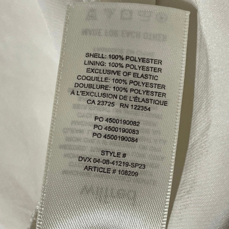 Aritzia Wilfred Saturn Womens Cream Sleeveless Satin Draped Wrap Midi Dress Sz 8