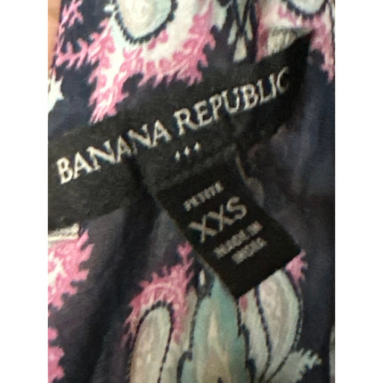 Banana Republic Multicolor Paisley Halter Sleeveless Tie Blouse Top Size XXS