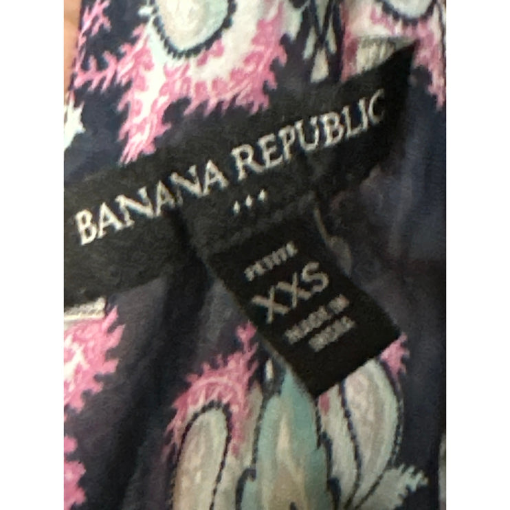 Banana Republic Multicolor Paisley Halter Sleeveless Tie Blouse Top Size XXS