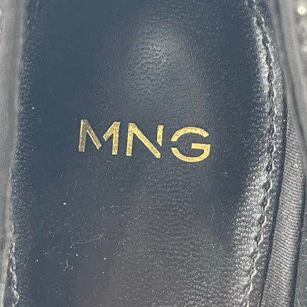 Mango MNG Black Rhinestone Pointed Toe Slip On Stiletto Heels Pump Shoes Sz 8.5