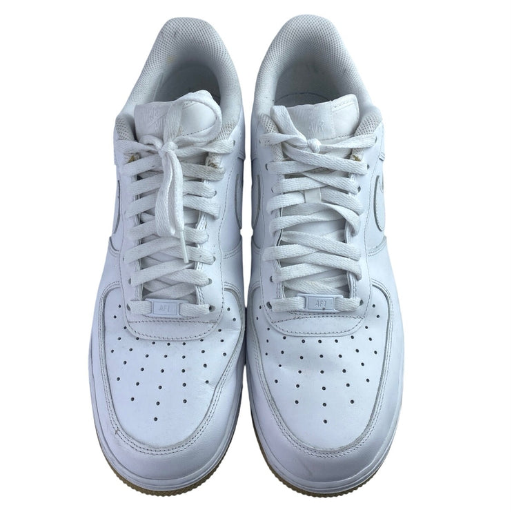 Nike Air Force 1 Men's White Leather Low Top Lace Up Athletic Sneakers Shoes 13