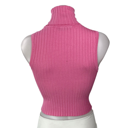 Bundle of 3 Mango Zara Skims Blue Pink Gray Knit Cropped T Shirt Tee Top Size S
