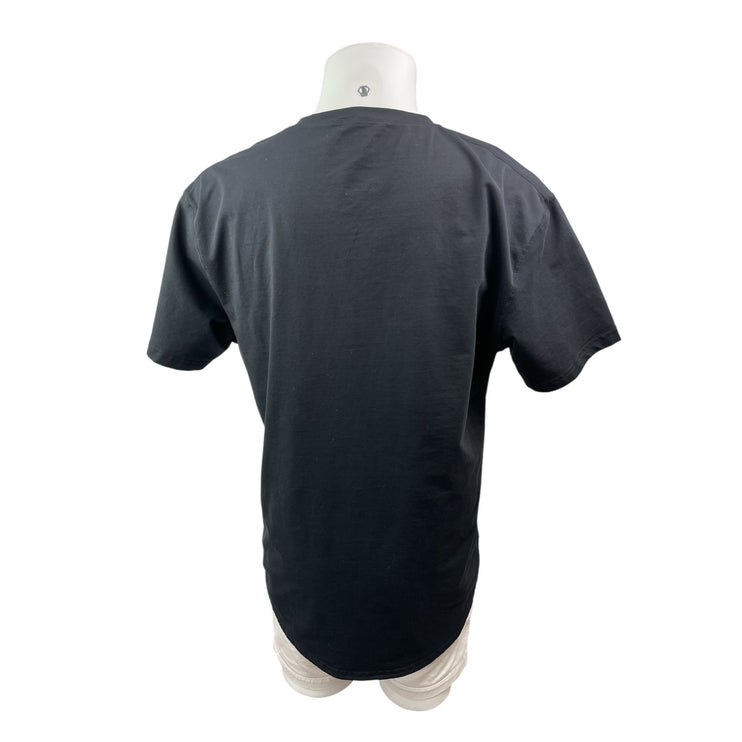 BYLT Men's Black Drop Cut V Neck Basic Short Sleeve T Shirt Tee Top Size XL
