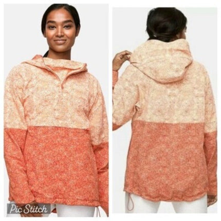 Outdoor Voices Rectrek Orange Pebbled Canyon Hoodie Hooded Anorak Jacket Size XS