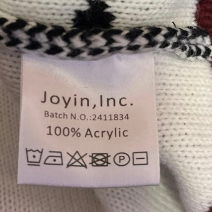 JOYIN Black LED Light Up Bulb Reindeer Ugly Christmas Holiday Sweater Top Size M