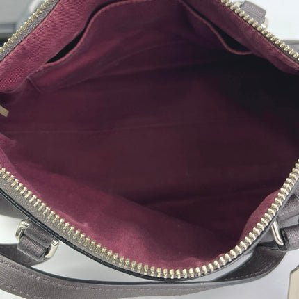 Coach Saffiano Women's Black Leather Adjustable Mini Satchel Handbag Crossbody