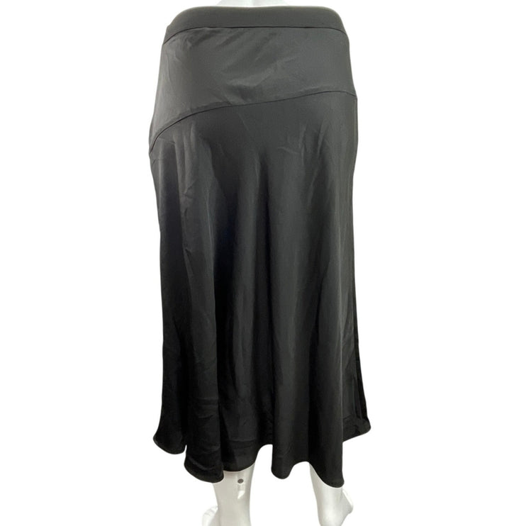 NEW Banana Republic Women's Black Ruffles High Waisted Midi Maxi A-Line Skirt 16
