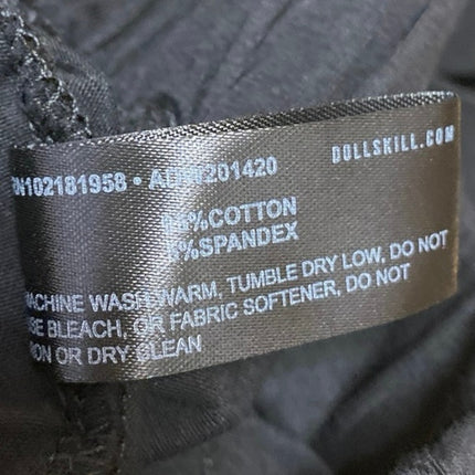 Dolls Kill Darker Wavs Women's Black Pocket Skirted Skinny Leggings Pants Size S