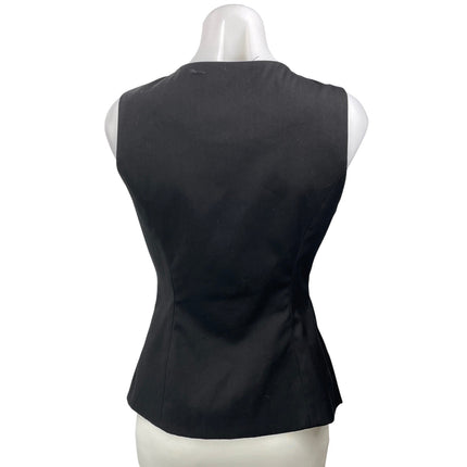 4th + Reckless Briella Womens Black Sleeveless Button Front Waistcoat Vest Top S