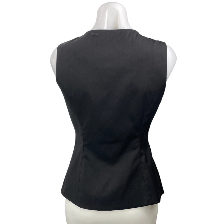 4th + Reckless Briella Womens Black Sleeveless Button Front Waistcoat Vest Top S