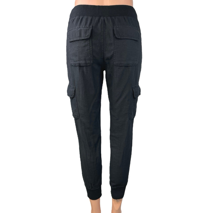 Aritzia Community Cebu Black Pull On Tapered Cargo Jogger Sweat Pants Size XXS