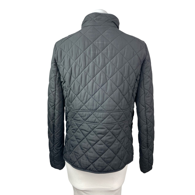 J.Crew Women's Black Quilted High Neck Long Sleeve Field Puffer Coat Jacket Sz M