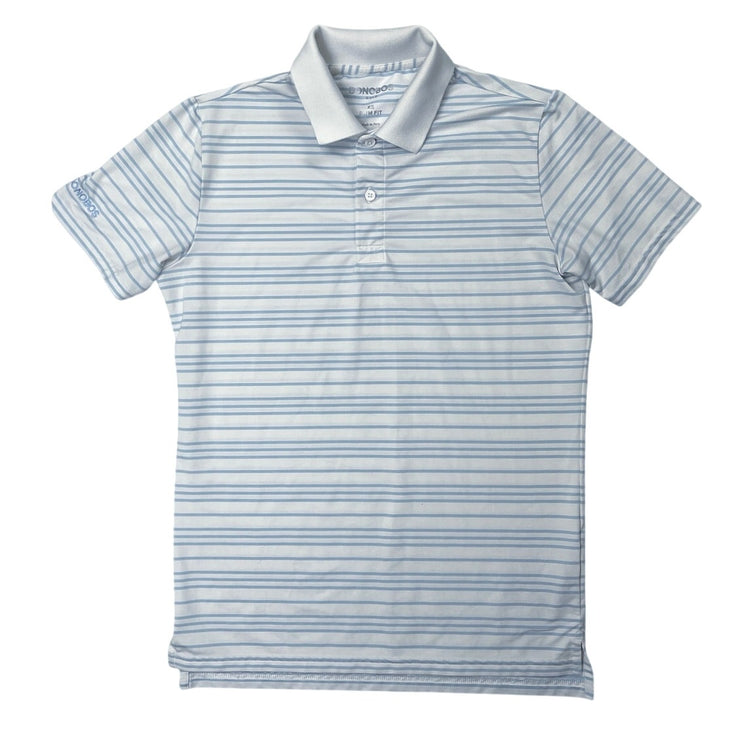 Bonobos Men's Blue Striped Slim Fit Short Sleeves Collar Golf Polo Shirt Top XS