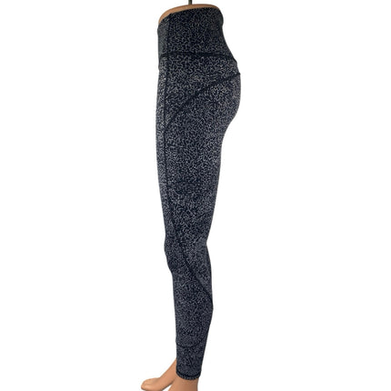 Lululemon In Movement Tight 25" Black Leopard Yoga Athletic Leggings Pants 4