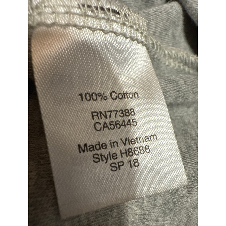 J.Crew Women's Gray Scalloped Square Neck Long Sleeve Knit Shirt Sweater Top S