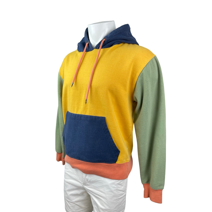 VSTR Men's Color Block Patchwork Long Sleeve Sweater Hoodie Sweatshirt Top Sz L