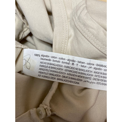 Zara Womens Cream Sleeveless Racerback Drawstring Tapered Romper Jumpsuit Size S