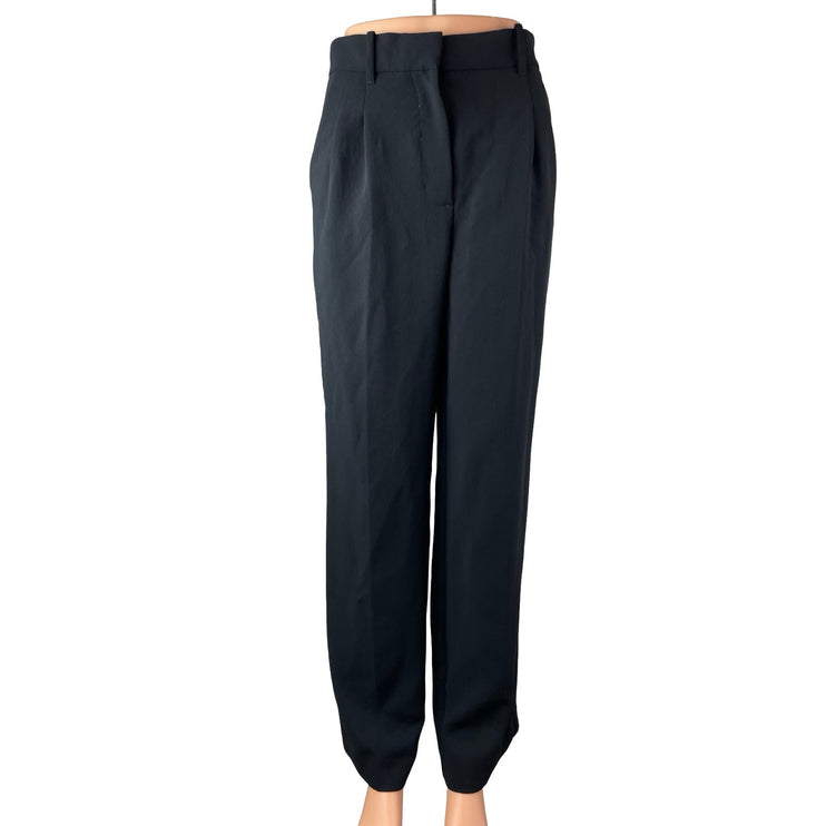 Aritzia Wilfred Women's Black Pleated High Rise Wide Leg Trousers Pants Size 2