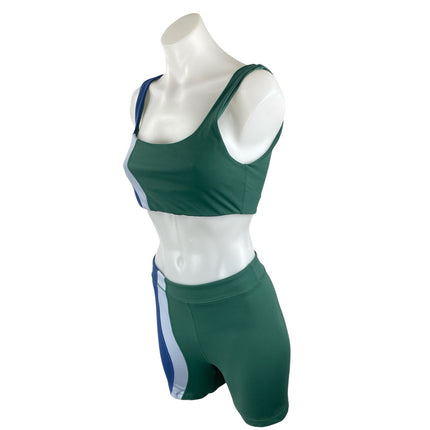 L Space Make Waves Color Block Sleeveless Yoga Workout Athletic Activewear Set S