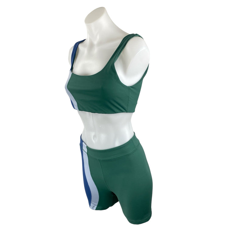 L Space Make Waves Color Block Sleeveless Yoga Workout Athletic Activewear Set S
