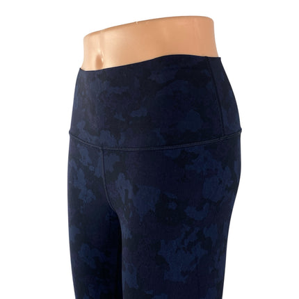 Lululemon Women's Blue Camo Cropped Yoga Running Athletic Leggings Pants Size 0