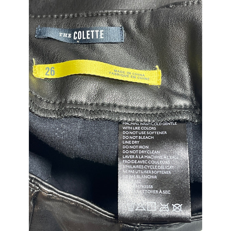 Anthropologie Maeve The Colette Faux Vegan Leather High Waist Mini Shorts Sz 26