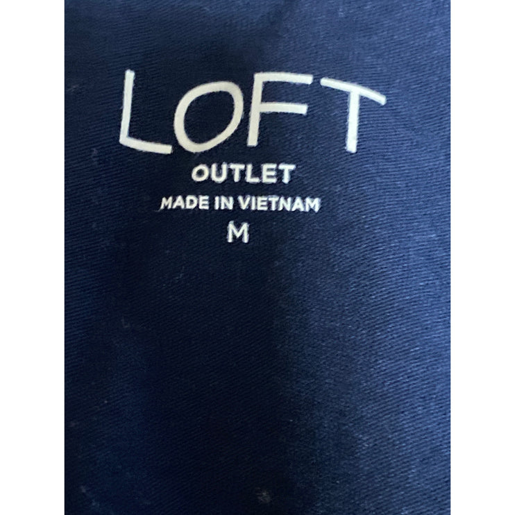 Ann Taylor LOFT Women Navy Blue V Neck Sleeveless Cami Camisole Tank Top Size M