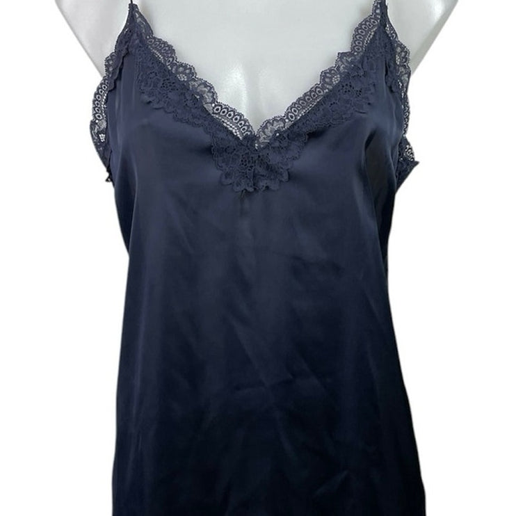 NEW H&M Satin Lace Sleeveless Cami Tank Slip Lingerie Nighties Sleepwear Dress M