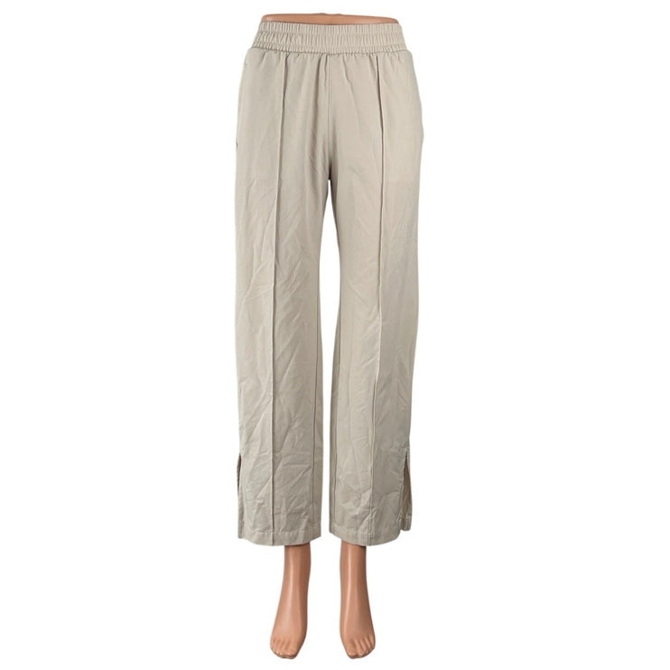 Abercrombie & Fitch Women's Cream Pull On Slit Wide Leg Trousers Pants Size XXS