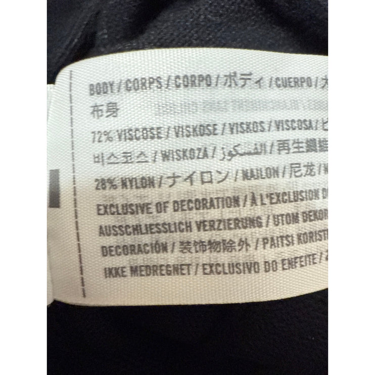 Abercrombie & Fitch Black Button Down Long Sleeve Rib Knit Mini Sweater Dress S