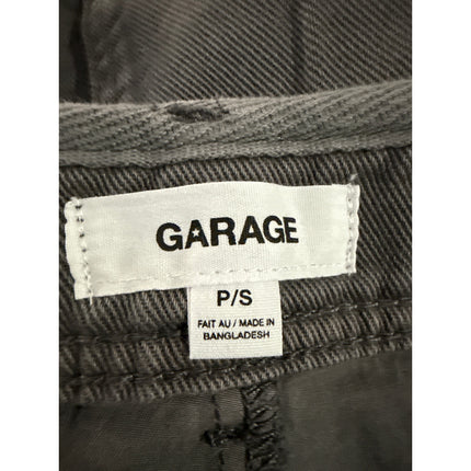 NEW Garage Women's Gray Mid Waist Utility Cargo Denim Jean Skirt Skort Size S