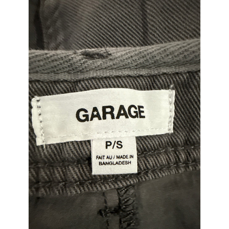 NEW Garage Women's Gray Mid Waist Utility Cargo Denim Jean Skirt Skort Size S
