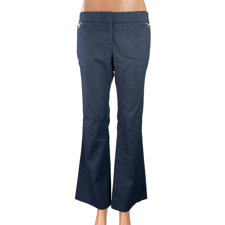 7th Avenue Women's Blue High Rise Flare Bootcut Bell Bottom Trousers Pants 6P