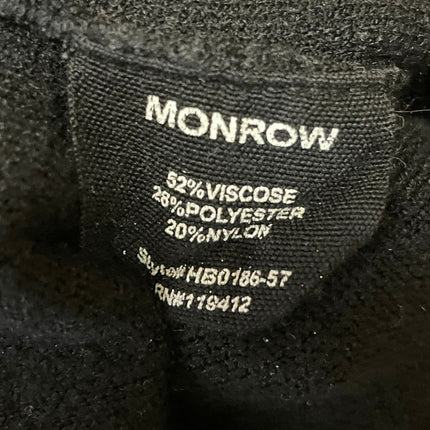 Monrow Women's Black High Waisted Pull On Pocket Tapered Jogger Pants Size S