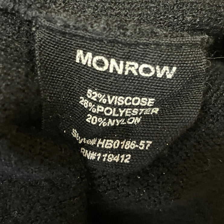 Monrow Women's Black High Waisted Pull On Pocket Tapered Jogger Pants Size S