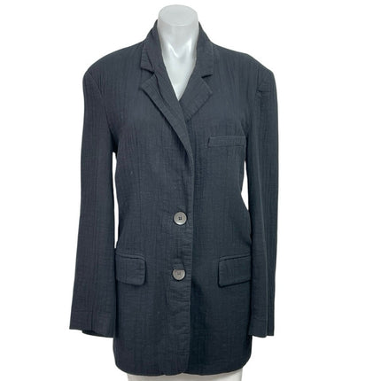 Zara Women's Black Long Sleeve Notch Lapel Pocket Blazer Coat Jacket Size S