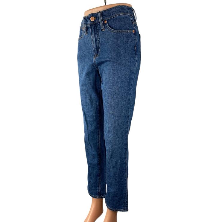 J.Crew Women's Dark Blue Wash High Rise Casual Straight Denim Jeans Pants Sz 26
