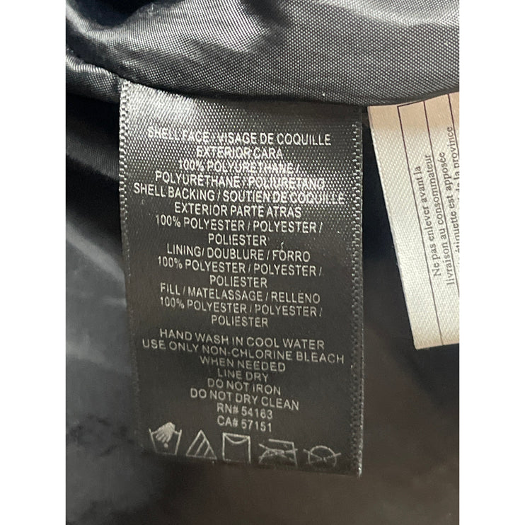 Marc New York Faux Vegan Leather Croc Embossed Quilted Puffer Coat Jacket Sz S