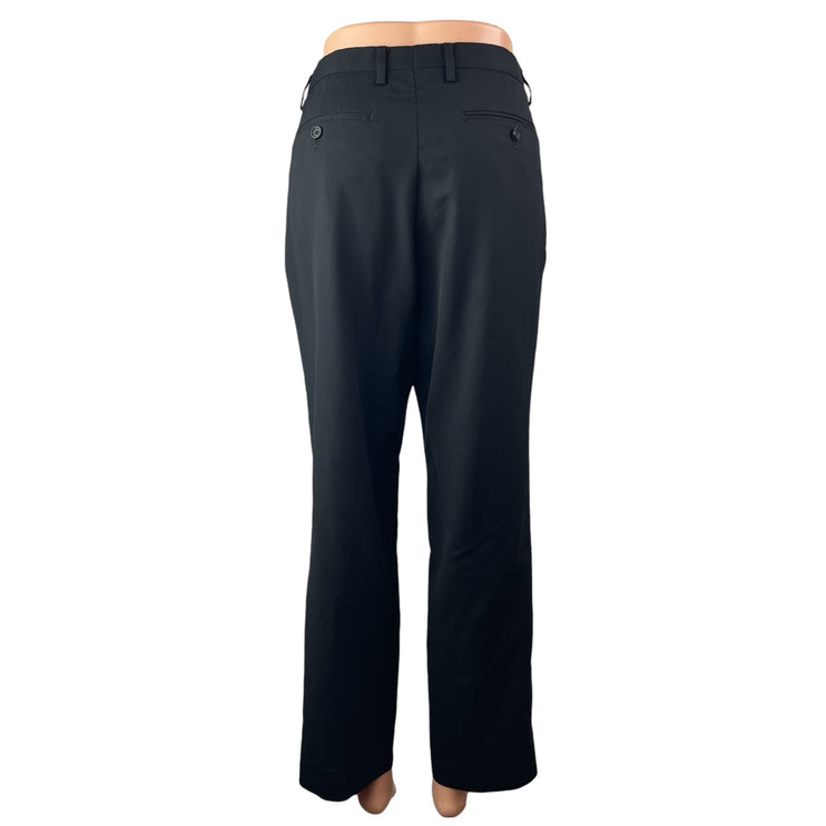 Banana Republic Black Wool High Waisted Slim Straight Trousers Dress Pants 32x30